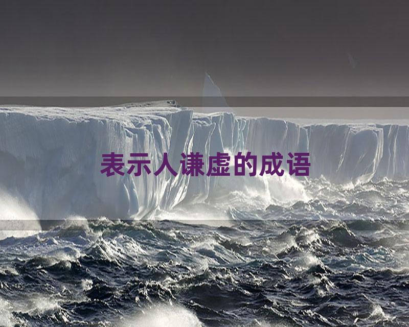 表示人谦虚的成语