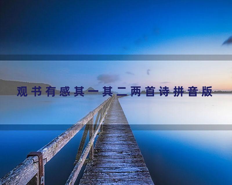 观书有感其一其二两首诗拼音版