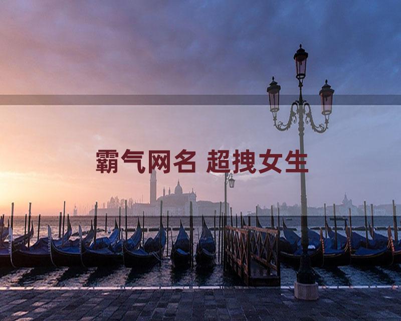 霸气网名 超拽女生