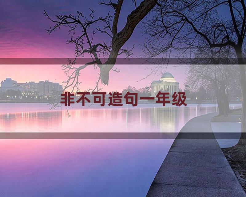 非不可造句一年级