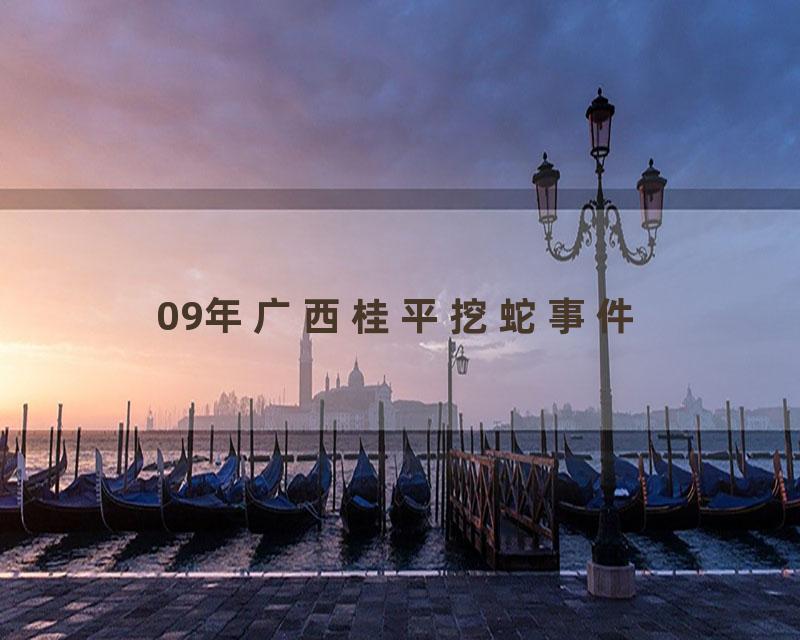 09年广西桂平挖蛇事件