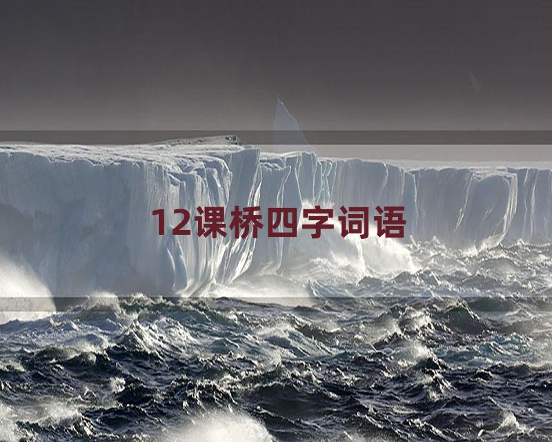 12课桥四字词语