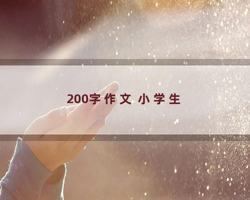 200字作文 小学生