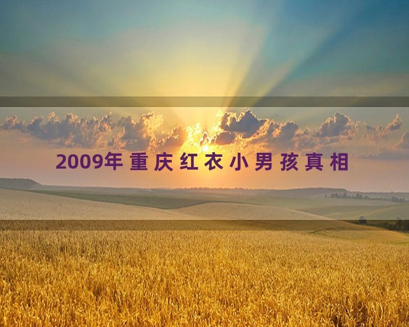 2009年重庆红衣小男孩真相