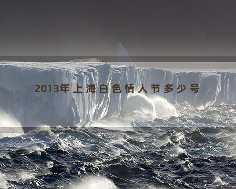 2013年上海白色情人节多少号