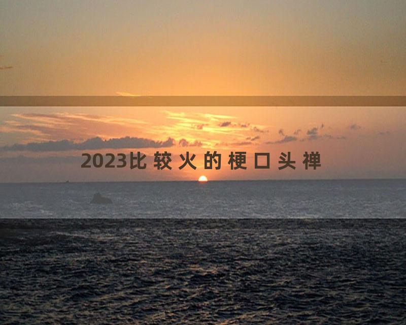 2023比较火的梗口头禅