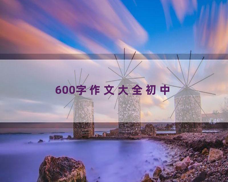 600字作文大全初中