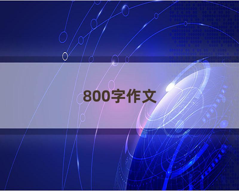 800字作文