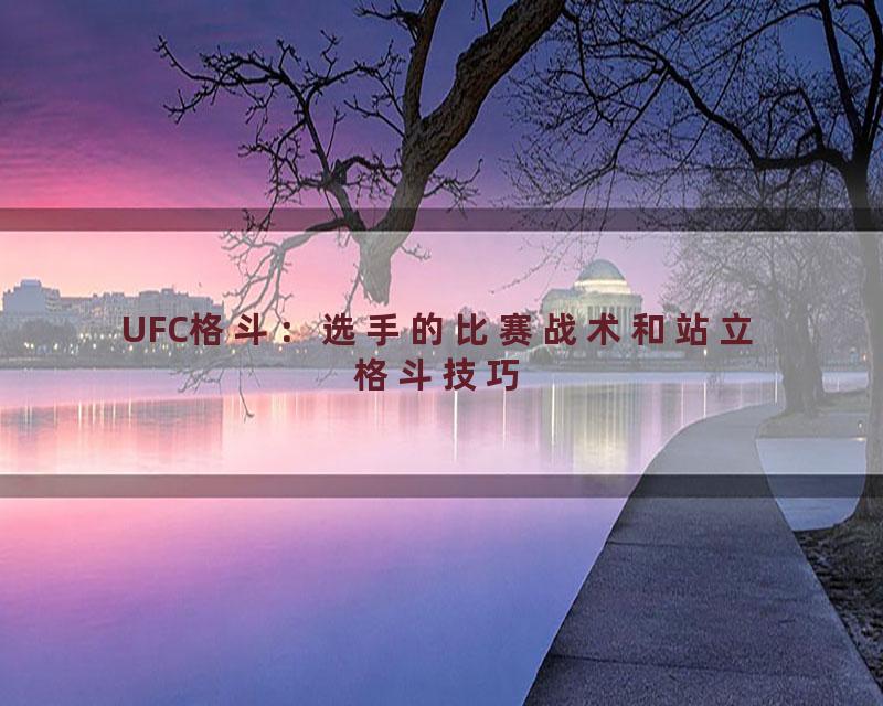 UFC格斗：选手的比赛战术和站立格斗技巧