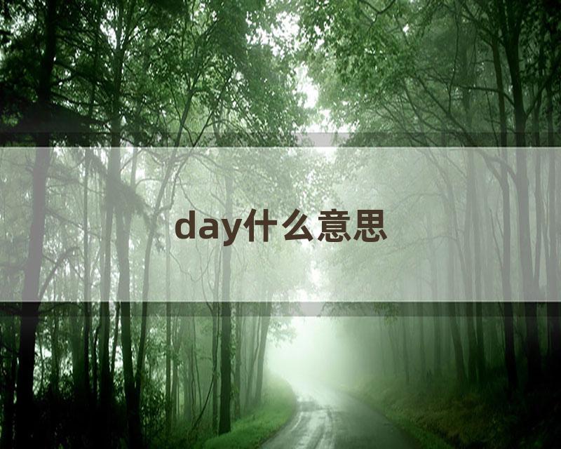 day什么意思